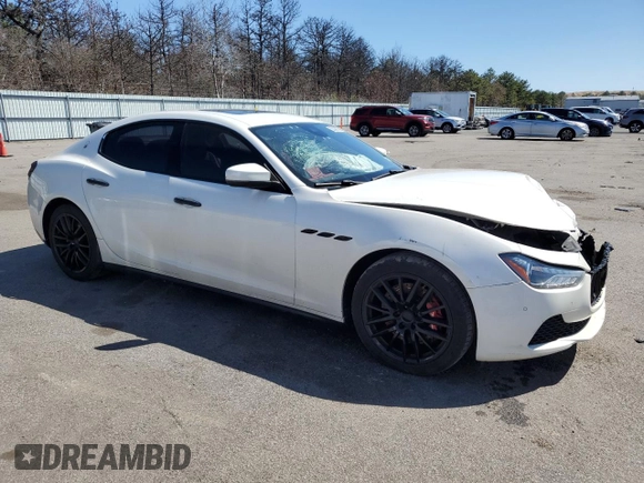 2017 Maserati Ghibli S Q4 z VIN ZAM57RTA6H1247079, wystawiony jako Copart lot #52099755 z przebiegiem 124 159 mil mil oraz Szkody całkowita. Historia ofert i sprzedaży dostępna na DreamBid. Obrazek 4.