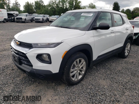 2022 Chevrolet TrailBlazer LS with VIN KL79MMS22NB110557, listed as a Copart auction lot 60530854 with 12,286 mi miles and Salvage Title. Bid and sale history available at DreamBid. Image 1.