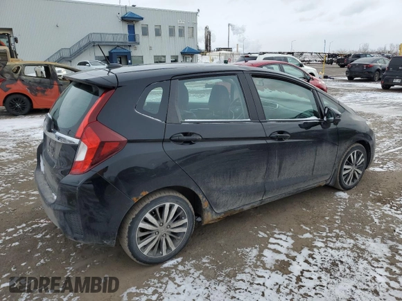 2015 Honda Fit EX-L with VIN 3HGGK5H81FM108568, listed as a Copart auction lot 46256745 with 185,652 mi miles and Salvage Title. Bid and sale history available at carsss.com. Image 3.