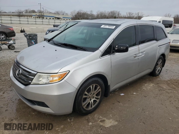 2011 Honda Odyssey EX-L with VIN 5FNRL5H62BB035163, listed as a Copart auction lot 49179955 with 237,661 mi miles and Non Repairable. Bid and sale history available at carsss.com. Image 1.
