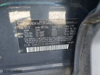 2017 Hyundai Santa Fe Sport 2.4L with VIN 5NMZU3LB8HH047914, listed as a IAAI auction lot 41738782 with 185,243 mi miles. Bid and sale history available at carsss.com. Image 9.