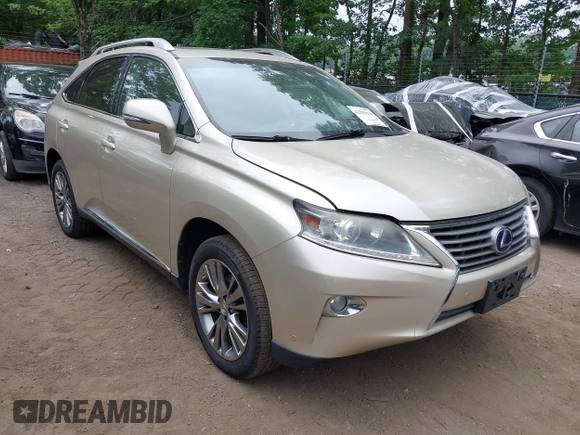 2013 Lexus RX 450h with VIN JTJBC1BA4D2051519, listed as a IAAI auction lot 42581660 with 128,839 mi miles and . Bid and sale history available at DreamBid. Image 1.