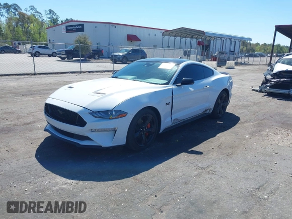 2021 Ford Mustang GT with VIN 1FA6P8CFXM5140544, listed as a IAAI auction lot 41830187 with 15,615 mi miles. Bid and sale history available at carsss.com. Image 2.