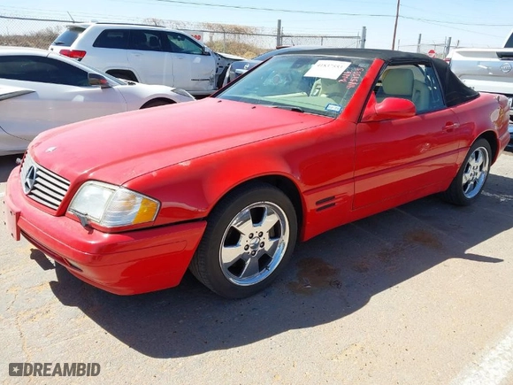 1999 Mercedes-Benz SL-Class with VIN WDBFA68F6XF177239, listed as a IAAI auction lot 41837553 with NaN miles. Bid and sale history available at carsss.com. Image 2.