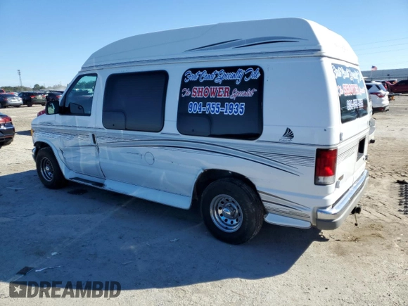 2000 Ford Econoline Cargo with VIN 1FDRE14W8YHC03112, listed as a Copart auction lot 43219225 with 177,781 mi miles and Salvage Title. Bid and sale history available at carsss.com. Image 2.
