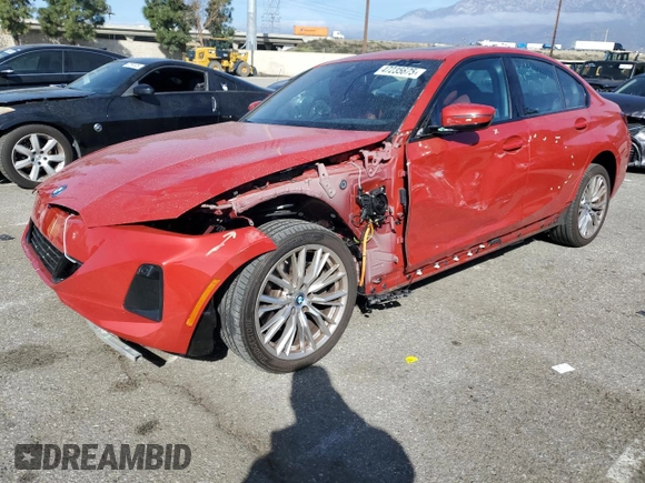 2023 BMW 3 Series 330e with VIN 3MW39FF05P8C84204, listed as a Copart auction lot 47235675 with 35,693 mi miles and Salvage Title. Bid and sale history available at carsss.com. Image 1.