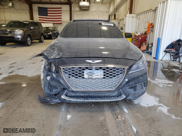 2018 Genesis G80 3.3T Sport with VIN KMHGN4JB9JU248356, listed as a Copart auction lot 48668985 with 133,495 mi miles and Non Repairable. Bid and sale history available at carsss.com. Image 5.