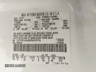 2002 Ford Ranger XL with VIN 1FTYR14U82PA53776, listed as a IAAI auction lot 41968782 with Not Provided miles and . Bid and sale history available at carsss.com. Image 9.