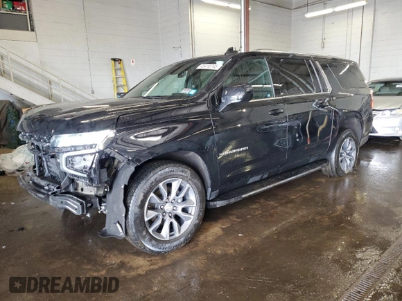 2024 Chevrolet Suburban LT z VIN 1GNSKCKD7RR107504, wystawiony jako Copart lot #45410745 z przebiegiem 31 752 mil mil oraz Szkoda całkowita • Salvage title. Historia ofert i sprzedaży dostępna na DreamBid. Obrazek 1.