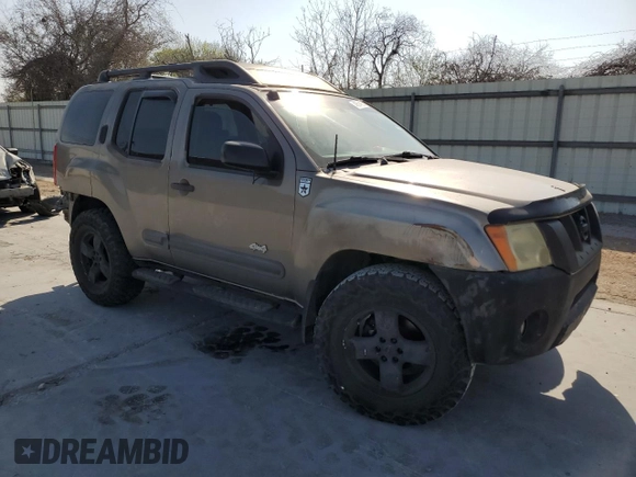 2005 Nissan Xterra S with VIN 5N1AN08W85C605450, listed as a Copart auction lot 48674235 with Not Provided miles and Salvage Title. Bid and sale history available at DreamBid. Image 4.