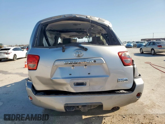 2012 Toyota Sequoia SR5 with VIN 5TDZY5G16CS041407, listed as a Copart auction lot 52208675 with 204,773 mi miles and Non Repairable. Bid and sale history available at carsss.com. Image 6.