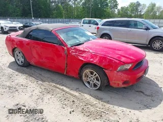 2012 Ford Mustang V6 with VIN 1ZVBP8EM1C5201733, listed as a IAAI auction lot 42162220 with 311,404 mi miles and . Bid and sale history available at DreamBid. Image 1.