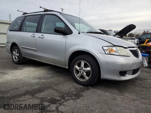 2003 Mazda MPV LX with VIN JM3LW28A330360105, listed as a Copart auction lot 85750964 with 182,129 mi miles and Salvage Title. Bid and sale history available at carsss.com. Image 4.