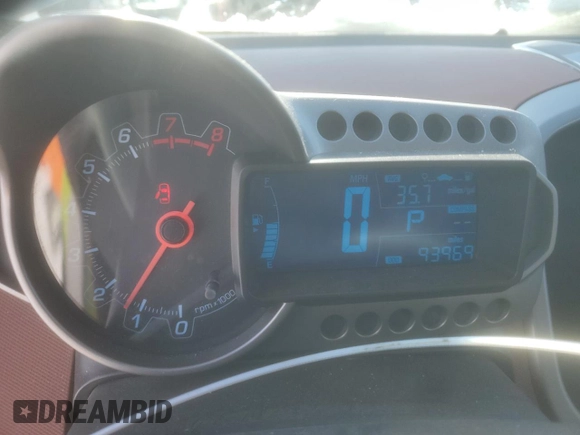 2014 Chevrolet Sonic LTZ with VIN 1G1JE5SB6E4190073, listed as a Copart auction lot 88268875 with 93,969 mi miles and Salvage Title. Bid and sale history available at carsss.com. Image 9.