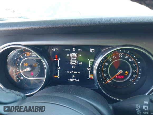 2020 Jeep Wrangler Unlimited Sport S z VIN 1C4HJXDN9LW323205, wystawiony jako IAAI lot #41879292 z przebiegiem 108 499 mil mil oraz . Historia ofert i sprzedaży dostępna na DreamBid. Obrazek 7.