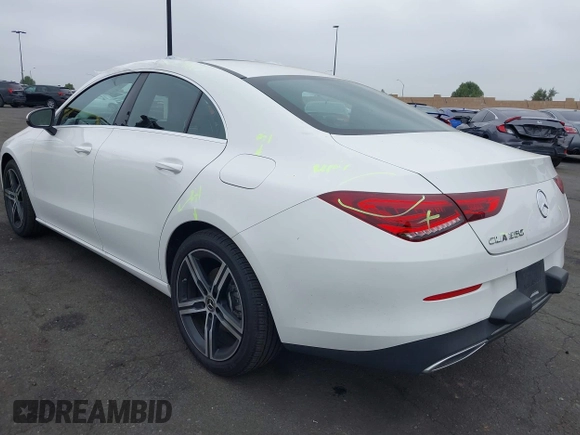 2020 Mercedes-Benz CLA 250 with VIN W1K5J4GB0LN123876, listed as a IAAI auction lot 41892317 with 60,192 mi miles and . Bid and sale history available at DreamBid. Image 3.
