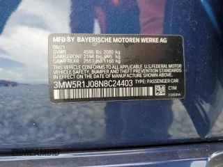 2022 BMW 3 Series 330i with VIN 3MW5R1J08N8C24403, listed as a Copart auction lot 59592785 with 32,166 mi miles and Salvage title. Bid and sale history available at DreamBid. Image 12.