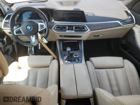 2022 BMW X5 xDrive45e with VIN 5UXTA6C06N9J13414, listed as a Copart auction lot 60317535 with 53,767 mi miles and Salvage title. Bid and sale history available at DreamBid. Image 8.