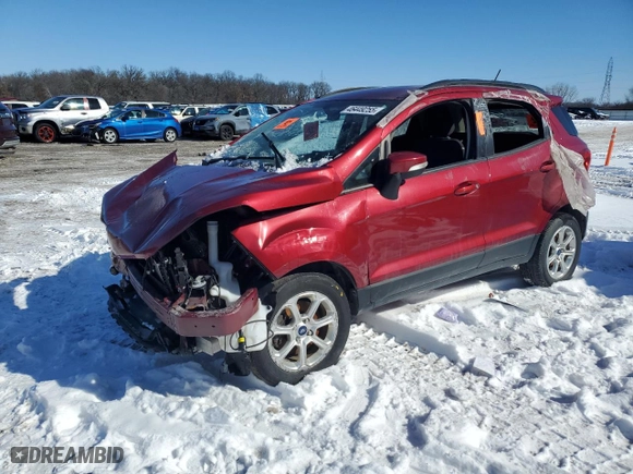 2020 Ford EcoSport SE with VIN MAJ3S2GE7LC349735, listed as a Copart auction lot 46449255 with 0 mi miles and Clean Title. Bid and sale history available at carsss.com. Image 1.