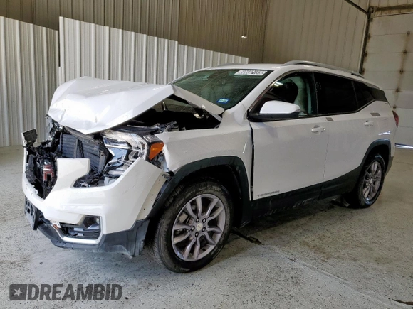 2023 GMC Terrain SLT with VIN 3GKALVEG2PL186673, listed as a Copart auction lot 60632155 with 46,751 mi miles and Clean title. Bid and sale history available at DreamBid. Image 1.