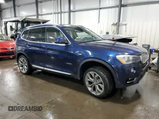 2016 BMW X3 xDrive28i with VIN 5UXWX9C53G0D79749, listed as a Copart auction lot 45796975 with 104,692 mi miles and Salvage Title. Bid and sale history available at carsss.com. Image 4.