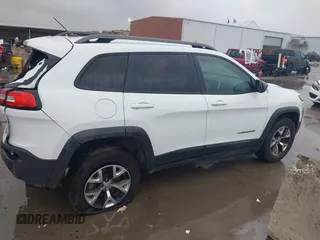 2015 Jeep Cherokee Trailhawk with VIN 1C4PJMBB1FW630519, listed as a IAAI auction lot 41605466 with 219,390 mi miles and . Bid and sale history available at carsss.com. Image 14.