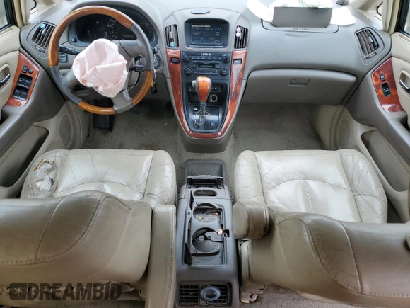 2003 Lexus RX 300 z VIN JTJHF10U030308457, wystawiony jako Copart lot #54902855 z przebiegiem 263 202 mil mil oraz Szkoda całkowita • Salvage title. Historia ofert i sprzedaży dostępna na DreamBid. Obrazek 8.