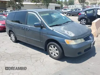 2003 Honda Odyssey EX z VIN 5FNRL18683B097760, wystawiony jako IAAI lot #42479209 z przebiegiem 126 470 mil mil oraz . Historia ofert i sprzedaży dostępna na DreamBid. Obrazek 1.