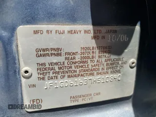 2007 Subaru Impreza i Special с VIN JF1GD61637H510840, выставлен на аукционе Copart как лот 56709815 с пробегом 94 154 миль миль и Списание • Salvage title. История ставок и продаж доступна на DreamBid. Изображение 13.