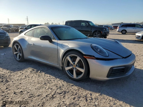 2023 Porsche 911 Carrera with VIN WP0AA2A98PS206062, listed as a Copart auction lot 43438155 with 26198 miles and Salvage Title. Bid and sale history available at carsss.com. Image 4.