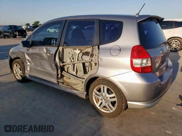 2008 Honda Fit Sport with VIN JHMGD37658S029278, listed as a Copart auction lot 52564595 with 151,073 mi miles and Salvage Title. Bid and sale history available at carsss.com. Image 2.