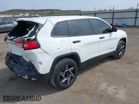 2016 Jeep Cherokee Sport with VIN 1C4PJMAB1GW218412, listed as a IAAI auction lot 41909027 with 167,206 mi miles. Bid and sale history available at carsss.com. Image 4.
