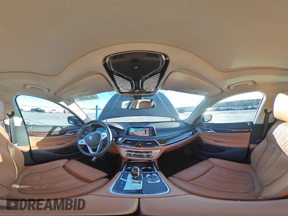 2020 BMW 7 Series with VIN WBA7W4C06LBM70555, listed as a Copart auction lot 52126455 with 37,375 mi miles and Salvage title. Bid and sale history available at DreamBid. Image 13.