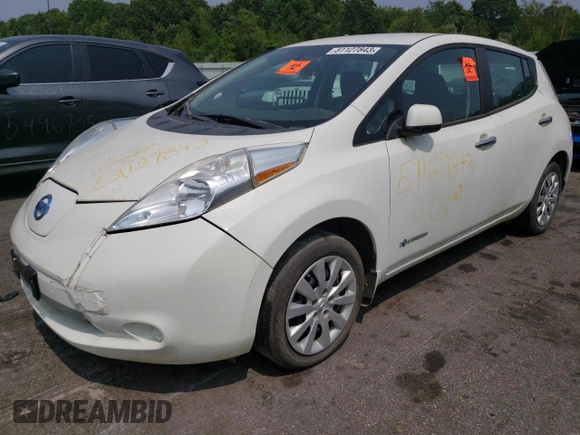 2015 Nissan LEAF SV with VIN 1N4AZ0CP2FC330030, listed as a Copart auction lot 51127843 with 25,986 mi miles. Bid and sale history available at carsss.com. Image 1.