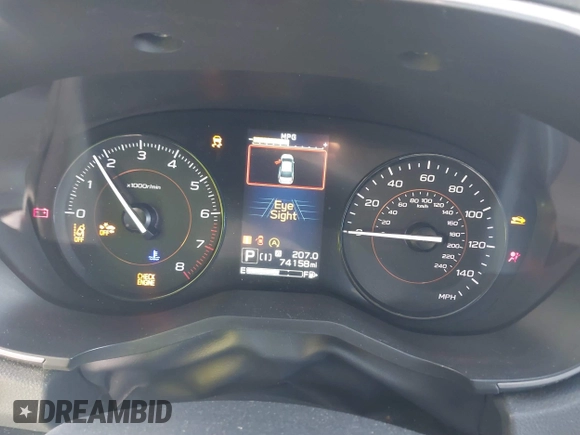 2020 Subaru Crosstrek Premium with VIN JF2GTAECXLH277874, listed as a IAAI auction lot 41525415 with 74,158 mi miles and . Bid and sale history available at DreamBid. Image 7.