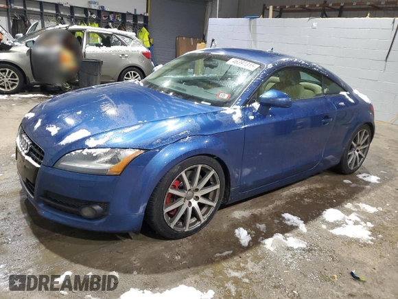 2008 Audi TT 3.2L with VIN TRUDD38J181001528, listed as a Copart auction lot 46397315 with 124,044 mi miles and Salvage Title. Bid and sale history available at carsss.com. Image 1.