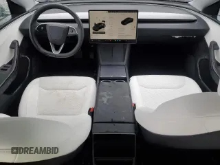 2025 Tesla Model 3 Long Range with VIN 5YJ3E1EB0SF876117, listed as a Copart auction lot 59322455 with 9,022 mi miles and Salvage title. Bid and sale history available at DreamBid. Image 8.