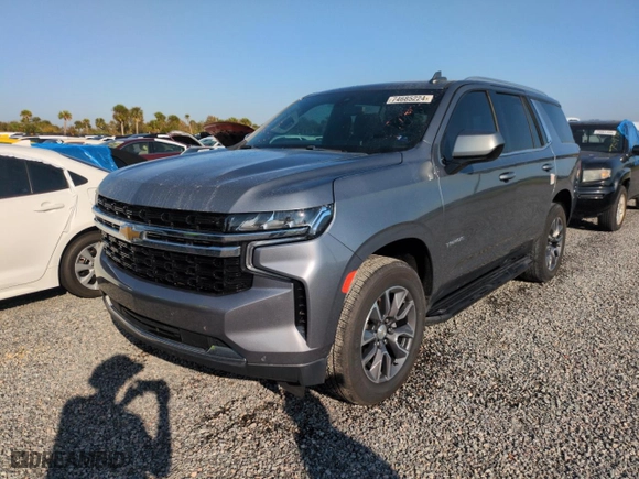 2021 Chevrolet Tahoe LS with VIN 1GNSCMKD8MR174351, listed as a Copart auction lot 74685224 with 0 mi miles and Non Repairable. Bid and sale history available at carsss.com. Image 1.