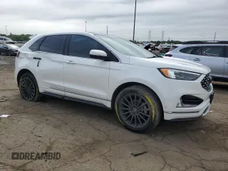 2020 Ford Edge Titanium with VIN 2FMPK3K99LBB10615, listed as a Copart auction lot 62351625 with 52,461 mi miles and Non repairable. Bid and sale history available at DreamBid. Image 4.