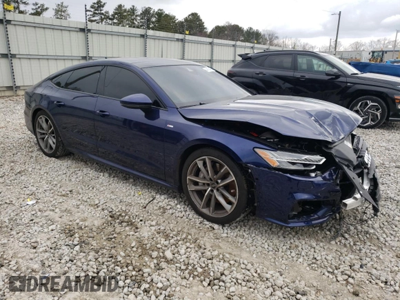 2021 Audi A7 Premium Plus with VIN WAUU2AF2XMN033362, listed as a Copart auction lot 44104065 with 11,708 mi miles and Salvage Title. Bid and sale history available at carsss.com. Image 4.