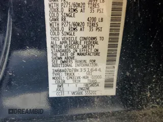 2008 Nissan Titan XE with VIN 1N6BA07D78N351644, listed as a Copart auction lot 46622105 with 130,770 mi miles and Salvage Title. Bid and sale history available at carsss.com. Image 13.