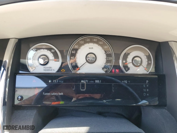 2014 Rolls-Royce Wraith with VIN SCA665C58EUX84660, listed as a Copart auction lot 76050444 with 46,271 mi miles and Salvage Title. Bid and sale history available at carsss.com. Image 9.
