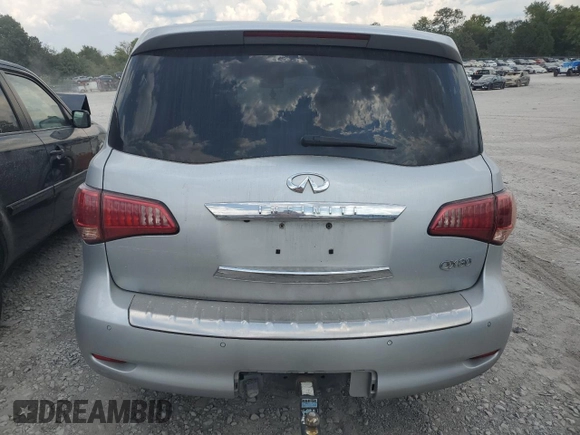 2017 Infiniti QX80 with VIN JN8AZ2NE0H9150244, listed as a Copart auction lot 69661914 with 0 mi miles and Salvage Title. Bid and sale history available at carsss.com. Image 6.