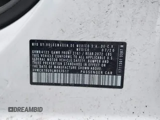 2020 Volkswagen Jetta S с VIN 3VWCB7BU9LM067517, выставлен на аукционе IAAI как лот 42186355 с пробегом 69 467 миль миль и . История ставок и продаж доступна на DreamBid. Изображение 9.