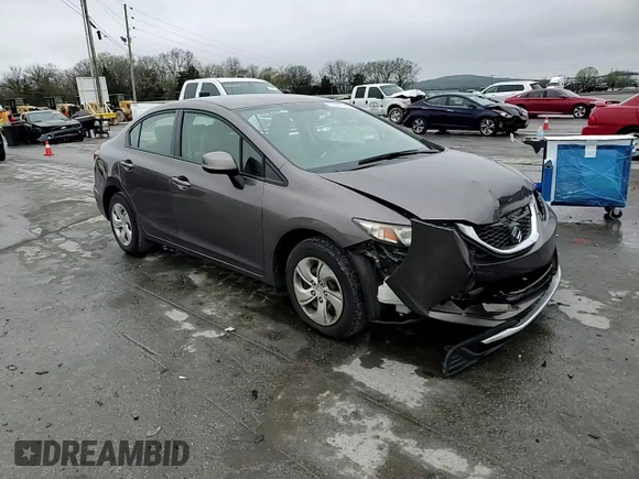 2013 Honda Civic LX with VIN 19XFB2F52DE040631, listed as a Copart auction lot 51076145 with 135,840 mi miles and Salvage Title. Bid and sale history available at DreamBid. Image 11.