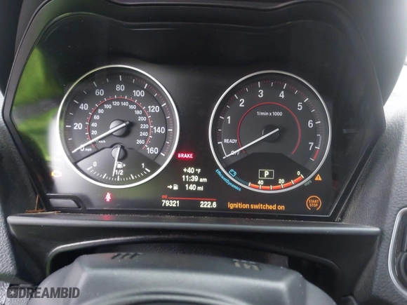2015 BMW 2 Series M235i with VIN WBA1M1C50FV393092, listed as a IAAI auction lot 41507537 with 79,321 mi miles. Bid and sale history available at carsss.com. Image 7.