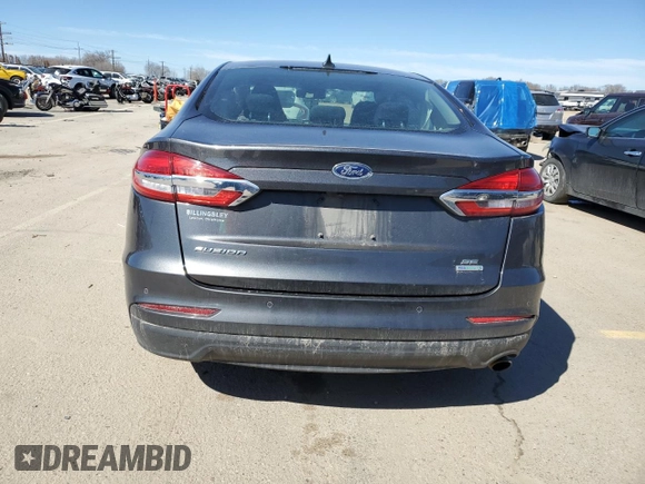 2020 Ford Fusion SE with VIN 3FA6P0HD0LR258137, listed as a Copart auction lot 47182274 with 54,077 mi miles and Salvage Title. Bid and sale history available at carsss.com. Image 6.