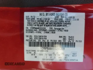 2013 Ford Mustang V6 with VIN 1ZVBP8AM4D5255339, listed as a Copart auction lot 50044005 with 50,517 mi miles and Salvage Title. Bid and sale history available at carsss.com. Image 12.