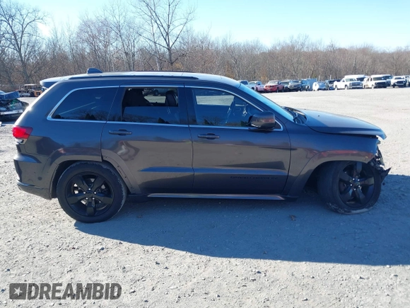 2015 Jeep Grand Cherokee Overland with VIN 1C4RJFCGXFC215750, listed as a IAAI auction lot 40795135 with 89,110 mi miles and . Bid and sale history available at DreamBid. Image 13.