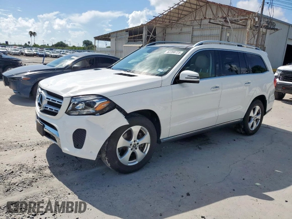 2017 Mercedes-Benz GLS 450 with VIN 4JGDF6EE3HA968182, listed as a Copart auction lot 62398725 with 60,369 mi miles and Salvage title. Bid and sale history available at DreamBid. Image 1.